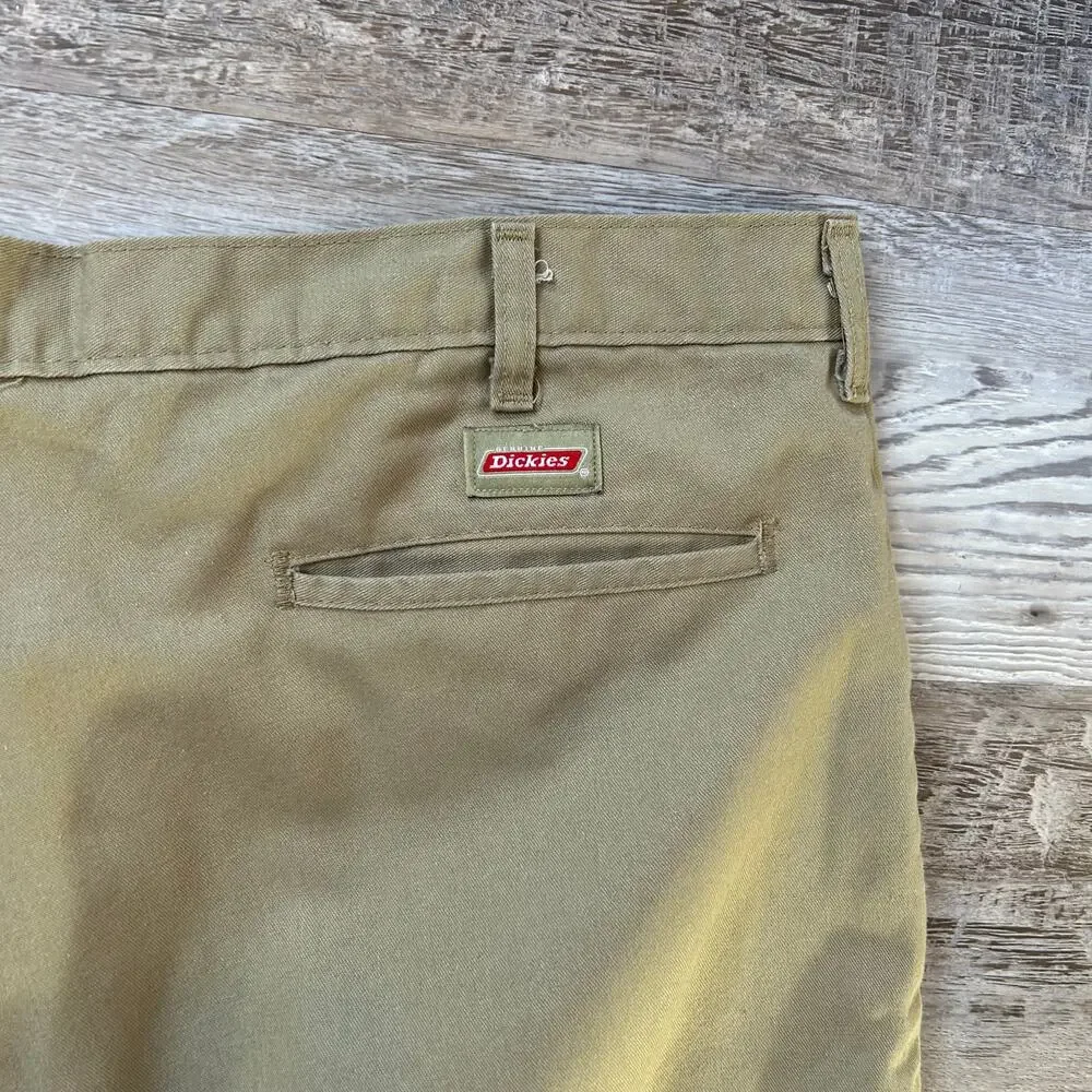 Dickies Work Pants Khaki Straight Leg Utility Chino 44x30 Y2K Skater